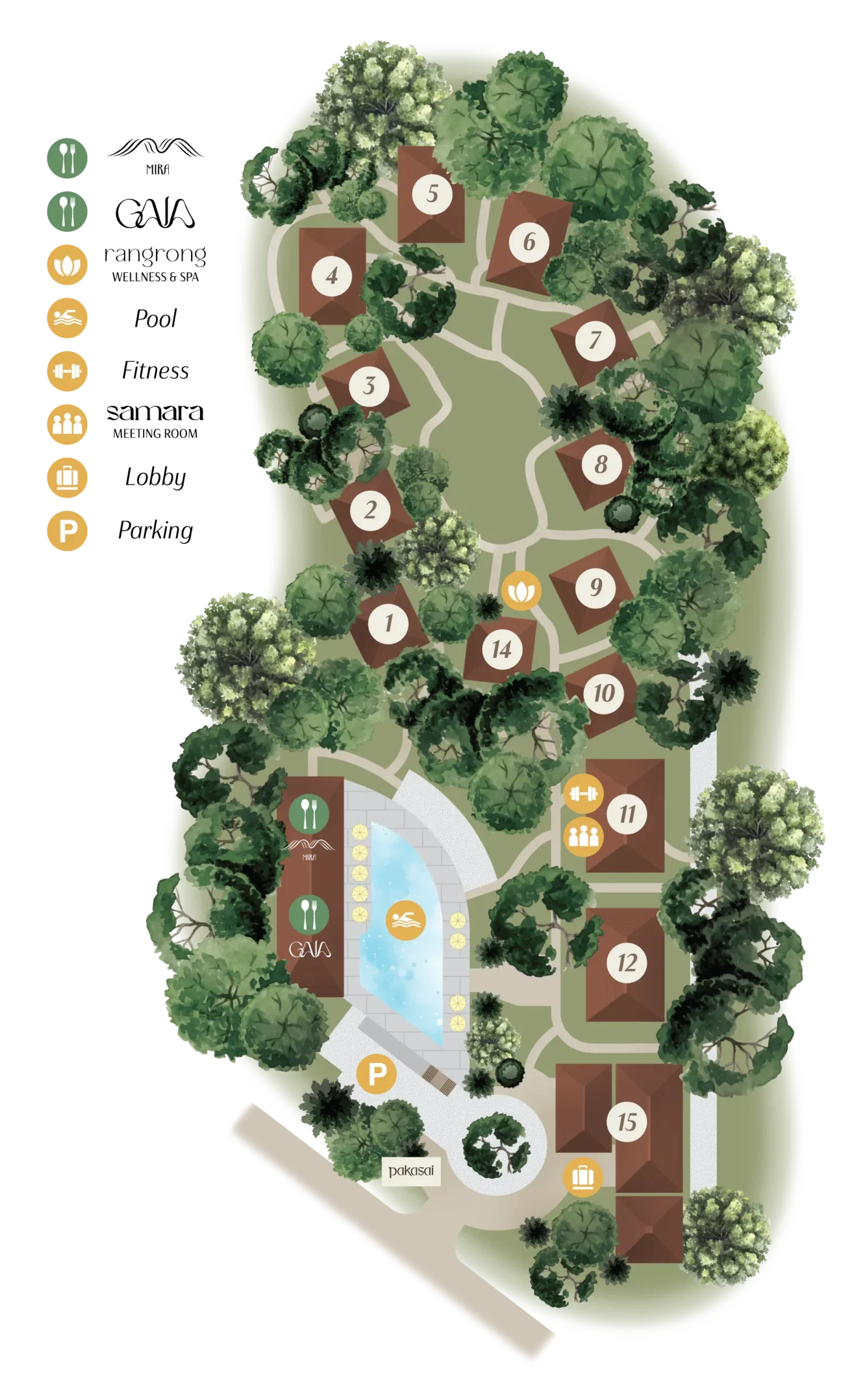 Pakasai Resort Map